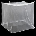 4 Corners Mosquito Net for Mosquiteros para Camas Bed Canopies Netting Bed Drapes Rectangular Mosquito Mesh for Camping Home Outdoor Travel(White A,L79 X W47 X H59 Inch,No-Opening)