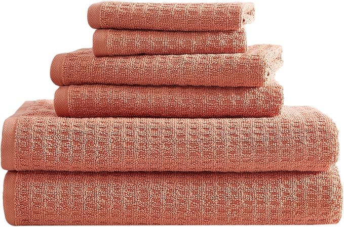 Tommy Bahama - Bath Towels, Soft & Highly Absorbent Bathroom Essentials, Oeko-Tex Certified (Northern Pacific Orange, 6-Piece)