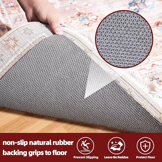BAGAIL Felt and Natural Rubber Backing Rug Pads 1/8” Thick, 2.5 x 9.5 Ft Non Slip Rug Gripper Keep Rugs in Place, Under Area Rug Protective Cushioned Pads, Carpet Runners, Hardwood Floors Protection