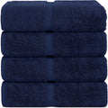 Chakir Turkish Linens 100% Cotton Premium Turkish Towels for Bathroom | 30'' x 60'' Large Bath Towels (4 Piece, Navy)