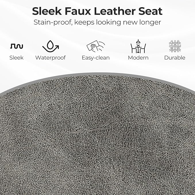 Zouron Mid Century Modern Accent Chair with Oak Wood Legs, Upholstered Swivel Chair No Wheels, Side Accent Armchair Vanity Chair for Small Space Home Office Living Room Bedroom, Gray