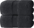 White Classic Luxury Soft Bath Sheets Set - 650 GSM Cotton Luxury Bath Towels Extra Large 35x70 | Highly Absorbent and Quick Dry | Hotel Quality Extra Large Towels Oversized, Black, 2 Pack