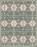 Gertmenian Indoor Bohemian Accent Rug - 3x5 Small, Non-Shedding, Ideal for High Traffic in Living Room, Bedroom, Entryway - Moroccan, Dk. Green, 26838