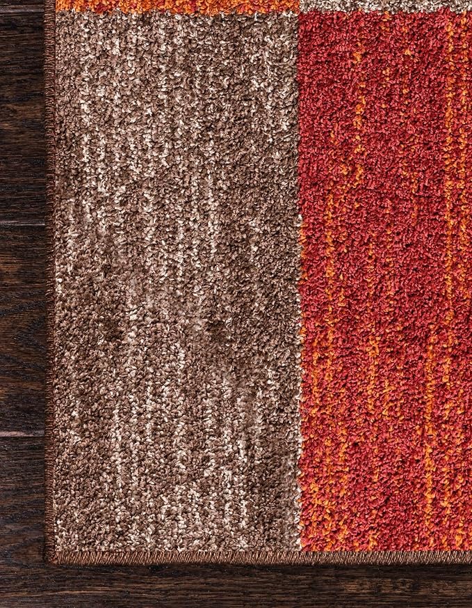Unique Loom Autumn Collection Area Rug - Providence (4' 1" x 6' 1" Rectangle, Multi/ Beige)