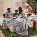 Bare Home Fleece Blanket - Giant Size - Ultra-Soft Lightweight for Bed, Sofa, and Couch - Luxury Microplush - Cozy Warm Blanket (Giant, Light Grey)