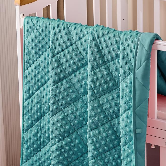 yescool Twin Size Weighted Blanket for Adults 12 Pounds Teal Cooling Weighted Heavy Blanket, Minky Throw Blankets Warm Weighted Comforter, Big Washable Thick Blankets Gift for 100-150lbs, 48 * 72in