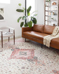 Loloi II Skye Collection SKY-02 Ivory/Berry 5'-0" x 7'-6" Area Rug