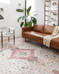 Loloi Skye Collection SKY-02 Ivory/Berry 2'-6" x 10'-0" Runner Rug