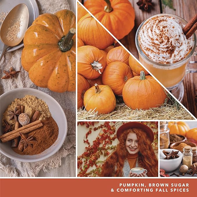 Yankee Candle Spiced Pumpkin Scented, Classic 22oz Large Jar Single Wick, Over 110 Hours of Burn Time, Perfect Accent for Fall Decor & Gifting