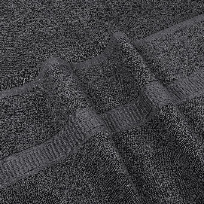 Utopia Towels - Luxurious Jumbo Bath Sheet 8 Piece - 600 GSM (35X70 Inches) 100% Ring Spun Cotton - Highly Absorbent and Quick Dry Extra Large Bath Towel - Super Soft Hotel Quality Towel (Grey)