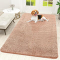 OLANLY Dog Door Mat for Muddy Paws 59x35, Absorbs Moisture and Dirt, Absorbent Non-Slip Washable Doormat, Quick Dry Chenille Mud Mat for Dogs, Entry Indoor Entryway Carpet for Inside Floor, Peach