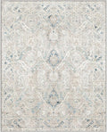 8x10 Area Rugs for Living Room, Machine Washable Non Slip Vintage Retro Rugs, Low Pile Lightweight Chenille Print Indoor Rug for Bedroom, Dining Room, Home Office(Grey/Blue/TAN/Teal/Green)