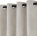 Macochico Thermal Blackout Chenille Curtains 100% Blackout Window Draperies for Living Room Bedroom Auditorium Banquet Hotel Beige Curtains with Tieback Classic Home Decor 72" Wx102 L 1 Panel