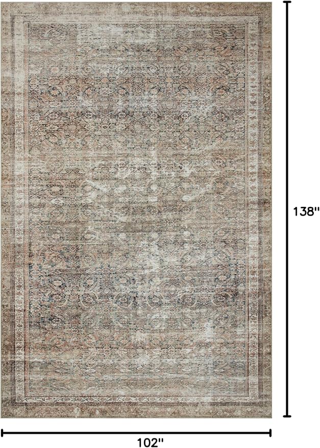 Loloi Chris Loves Julia Jules Collection JUL-09 Ink/Terracotta 8'-6'' x 11'-6'', .13" Pile Height, Area Rug