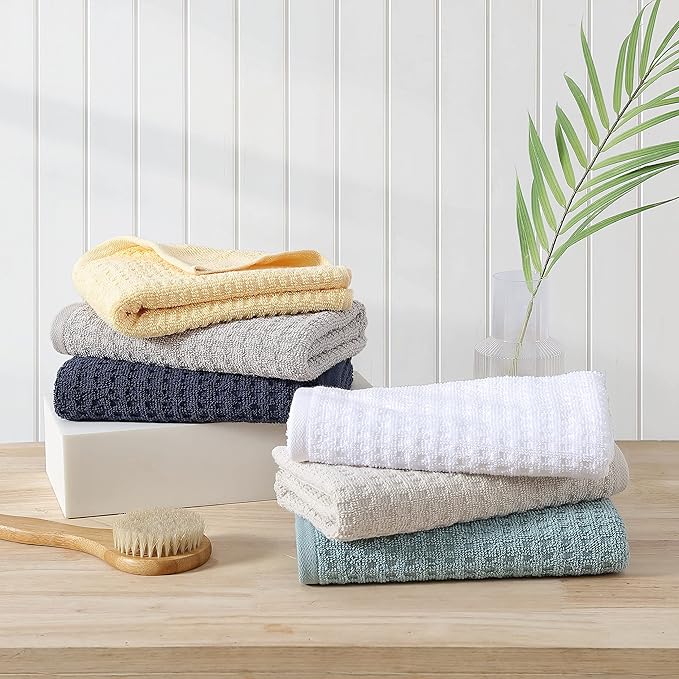Tommy Bahama- Hand Towel Set, Highly Absorbent Cotton Bathroom Decor, Low Linting & Fade Resistant (Northern Pacific Dark Blue, 2 Piece)