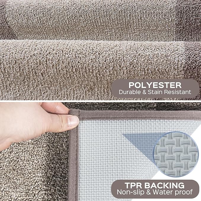 Machine Washable Runner Rug 32" x 96", Non Slip Kitchen Mat for Floor, Absorbent Entryway Rug for Kitchen, Bedroom, Living Room, Hallway, Door (Roll Packing)