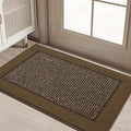 BEQHAUSE Indoor Door Mat 20" x 32", Dirt Trapper Door Mats Non-Slip Entryway Rugs Washable, Resist Dirt Absorbent Welcome Mat, Low Profile Floor Mats for Front Back Door and Entryway, Brown