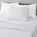 Amazon Basics Lightweight Microfiber 3-Piece Bed Sheet Set, Plum, Printed, Twin XL
