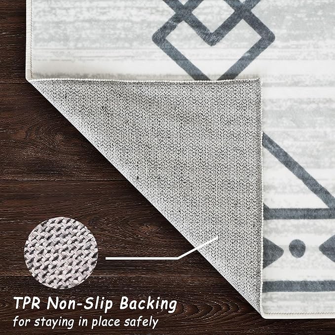 Runner Rug 2'x7' Western Washable Non-Slip Runners for Hallways Kitchen Entryway Laundry Room Modern Carpet Hallway Runner Checkered