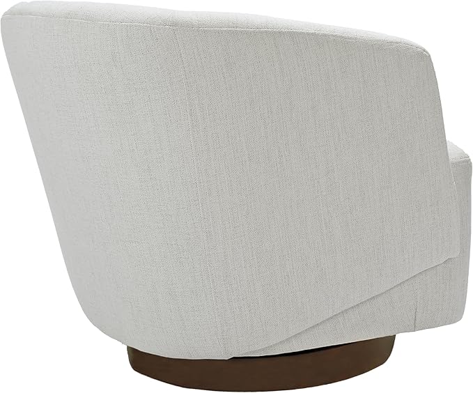 MINCETA Accent Chair,Modern Swivel Chairs for Living Room and Bedroom Reading with Wood Base,Set of 2,Performance Fabric in Ivory