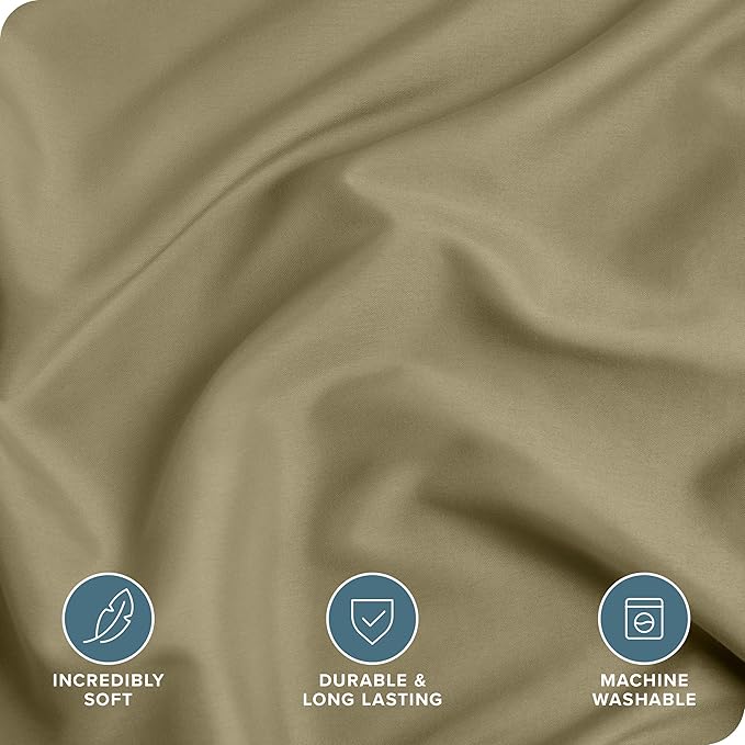 Bare Home Bedding Duvet Cover Extra Long Size - Premium 1800 Super Soft Collection - Lightweight, Cooling - Soft Breathable Bedding Duvet Cover (Twin/Twin XL, Olive)