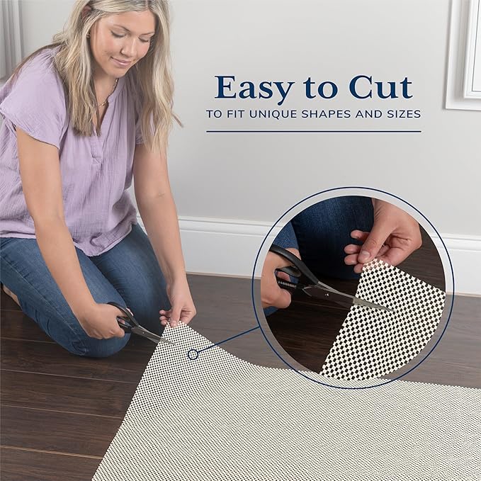 Veken 10x13 Ft Rug Pad Gripper for Hardwood Floors, Non Slip Rug Pads for Area Rugs, Thick Rug Grippers for Tile Floors, Under Carpet Anti Skid Mat, Keep Your Rugs Safe and in Place