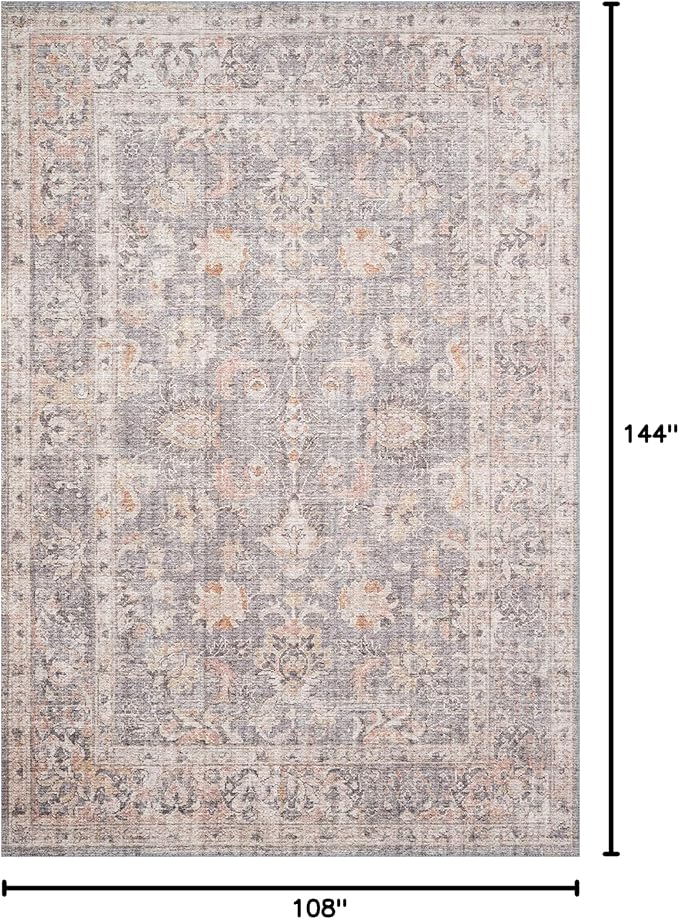 Loloi Skye Collection SKY-01 Grey/Apricot 9'-0" x 12'-0" Area Rug