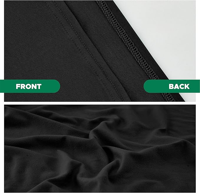 Biscaynebay Decorative Box Spring Cover Twin & Twin XL Size, Black Luxurious Jersey Knitting Stretchy Wrap Around 4 Sides Bed Skirt for Home/Hotels, Easy Fit Wrinkle Free Machine Washable