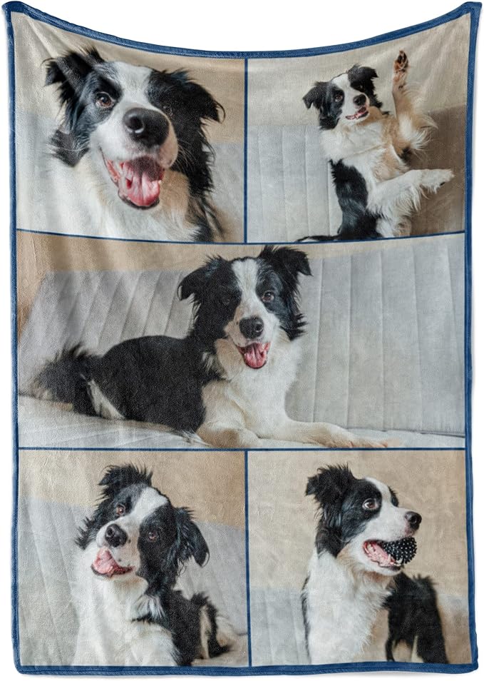 Ships Next Day, Custom Blanket with Picture - Printed in USA, Personalized Photo Blanket (Fleece - 30x40)