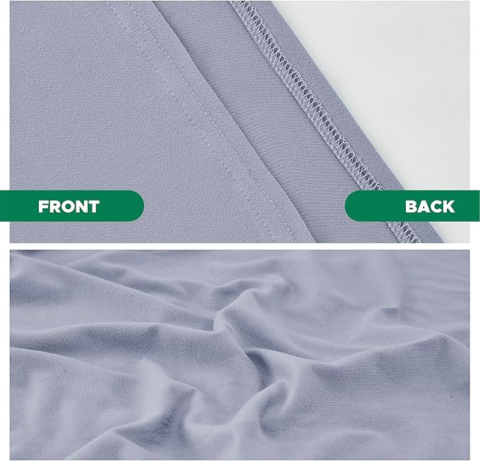 Biscaynebay Decorative Box Spring Cover Twin & Twin XL Size, Silver Grey Luxurious Jersey Knitting Stretchy Wrap Around 4 Sides Bed Skirt for Home/Hotels, Easy Fit Wrinkle & Fade Free Machine Washable