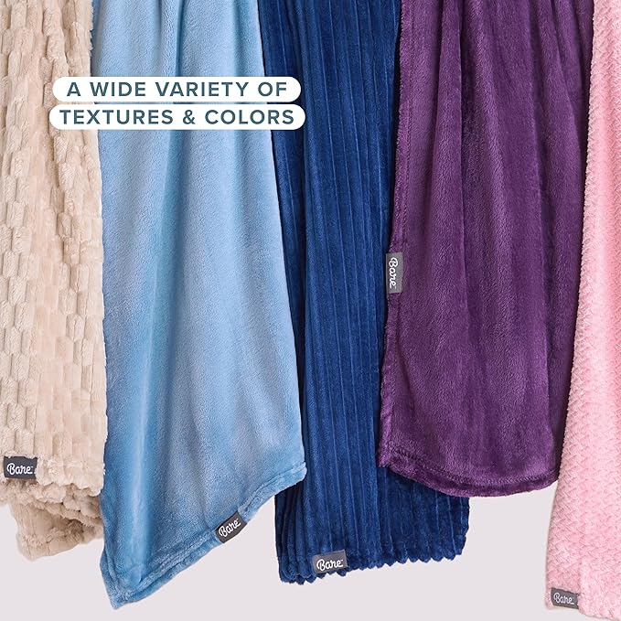 Bare Home Fleece Blanket - Full/Queen - Ultra-Soft Lightweight for Bed, Sofa, and Couch - Luxury Microplush - Cozy Warm Blanket (Full/Queen, Sienna)