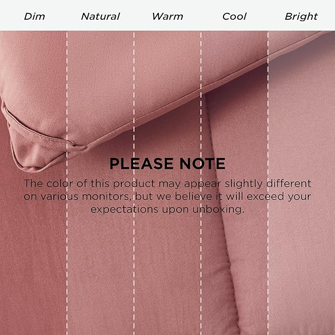 Bedsure Comforter Duvet Insert - Quilted Comforters Oversized King Size, All Season Duvet, GentleSoft Down Alternative Bedding, with 8 Tabs, Gifts for Women, Dusty Pink, Oversized King 116x98 Inches