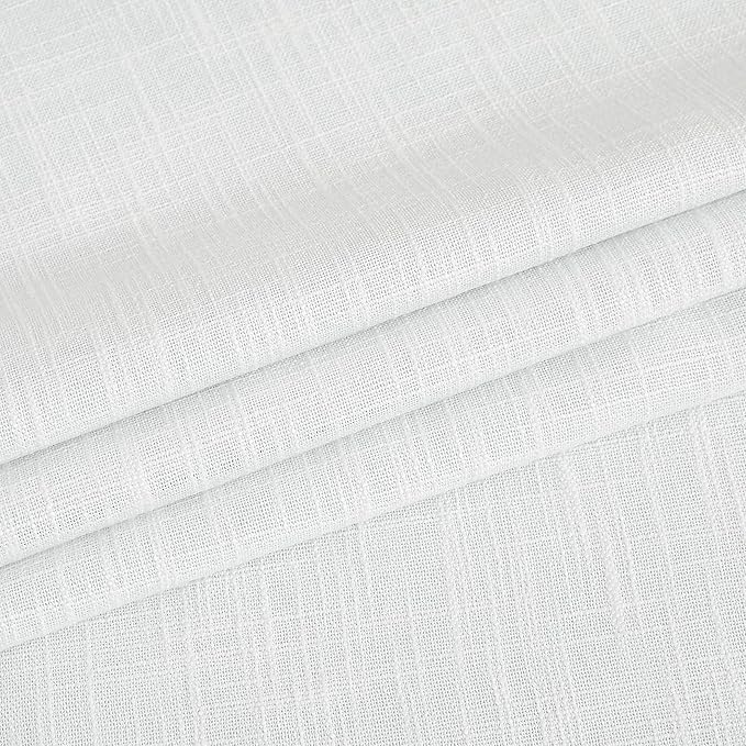 Vision Home White Full Blackout Curtains Back Tab Rod Pocket for Bedroom Living Room Thermal Insulated Window Treatment Panels 84 inch Modern Room Darkening Soundproof White Drapes 50" Wx84 Lx2