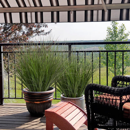 24PCS Fake Plants Artificial Wheat Grass Greenery Plastic Plants Fake Grass Artificial Plants for Outdoor Decor Artificial Grass Plant with Greenery Stems for Indoor Home Decoration 26.4"