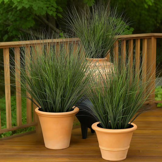 48PCS Fake Plants Artificial Wheat Grass Greenery Plastic Plants Fake Grass Artificial Plants for Outdoor Decor Artificial Grass Plant with Greenery Stems for Indoor Home Decoration 26.4"