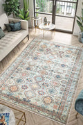 Keen Home Design 8x10 Rug - Machine Washable Area Rug with Non-Slip Backing, Ideal for Living Room, Dining Room, Bedroom - Vintage, Easy Clean, Durable, Low Pile Rug - (8' x 10')