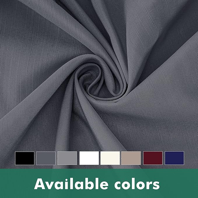 Biscaynebay Wrap Around Bed Skirts with Split Corners for King Beds 15" Drop, Dark Grey Adjustable Elastic Dust Ruffles Easy Fit Wrinkle Resistant Silky Luxurious Fabric Machine Washable