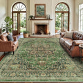 9x12 Large Area Rugs for Living Room Ultra-Soft Washable Rug Vintage Distressed Non-Slip Low Pile Stain Resistant Carpet for Bedroom Dining Room Kitchen Office