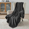 Bedsure GentleSoft Twin XL Fleece Blanket Dorm Bedding - Lightweight Soft Cozy Blankets for Bed, Sofa, Couch, Travel, Camping, Charcoal, 66"x90"