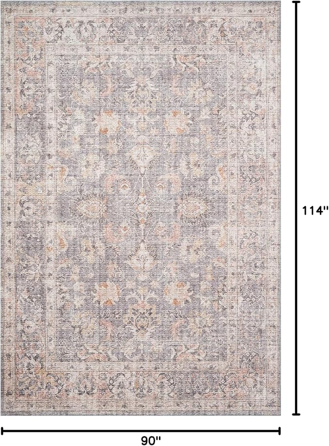 Loloi Skye Collection SKY-01 Grey/Apricot 7'-6" x 9'-6" Area Rug