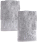Rae Dunn Hand Towels, Embroidered Decorative Hand Towel for Kitchen and Bathroom, 100% Cotton, Wash/Dry, 16"x 28"