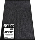 Front Door Mat Indoor Outdoor Entrance, 36" x 60" All-Season Heavy Duty Waterproof Doormat, Non-Slip Absorbent Entryway Mat, Easy to Clean, Low Profile Commercial Floor Mat for Indoor Outdoor