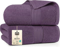 Utopia Towels - Premium Jumbo Bath Sheet 2 Pack - 100% Cotton Highly Absorbent and Quick Dry Extra Large Bath Towel - Super Soft Hotel Quality Towel (35 x 70 Inches, Plum)