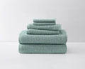 Tommy Bahama - Bath Towels, Highly Absorbent Cotton Bathroom Decor, Low Linting & Fade Resistant, Oeko-Tex Certified (Northern Pacific Bay Blue, 6-Piece)