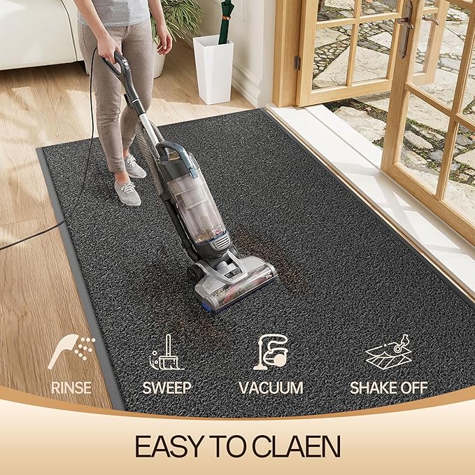 Amyracel Front Door Mat Indoor Outdoor Entrance, 24" x 48" All-Season Waterproof Doormat for Enterway, Heavy Duty Commercial Floor Mat, Fade Resistant, Rubber Back, Low Profile, Easy Clean