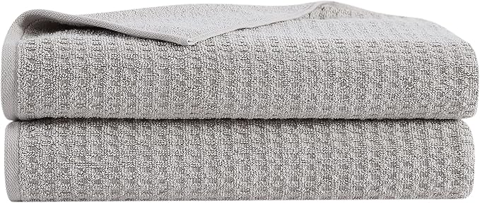 Tommy Bahama - Bath Towels, 100% Soft & Absorbent Cotton with Zero Twist Construction, Medium Weight Bathroom Towels (Northern Pacific Pelican Grey, 2 Piece)