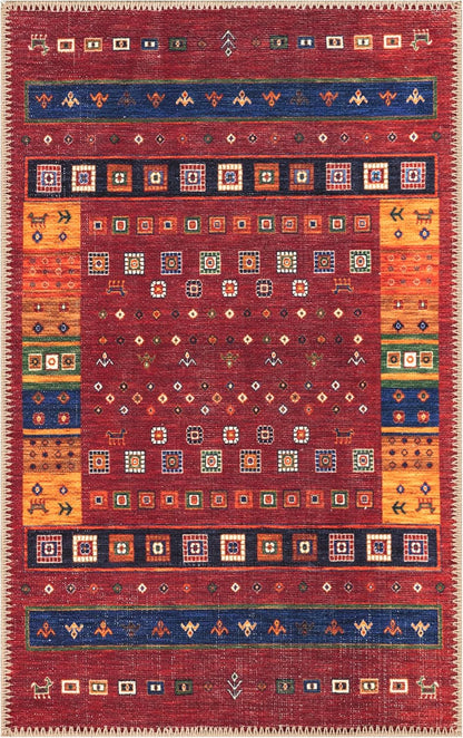 Keen Home Design 2x3 Rug - Machine Washable Entry Rug with Non-Slip Backing, Ideal for Enteryway, Kitchen, Bathroom, Laundry Room - Vintage, Easy Clean, Durable, Low Pile Rug - (2' x 3')