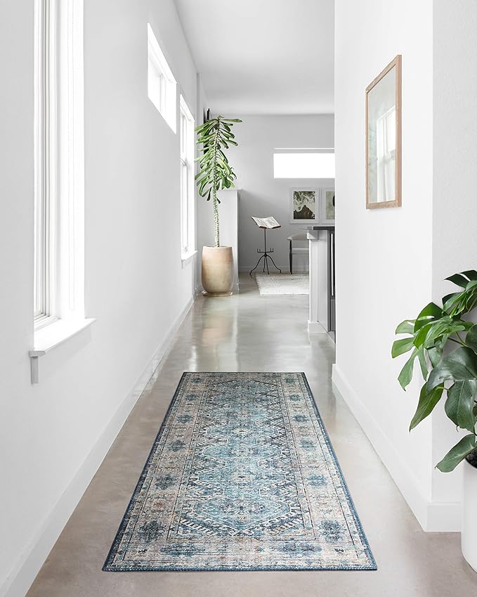 Loloi Skye Collection SKY-03 Denim/Natural 6'-0" x 6'-0" Round Area Rug