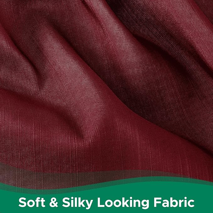 Biscaynebay Wrap Around Bed Skirts for King & Cal King Beds 16" Drop, Burgundy Adjustable Elastic Dust Ruffles Easy Fit Wrinkle & Fade Resistant Silky Luxurious Fabric Solid Machine Washable