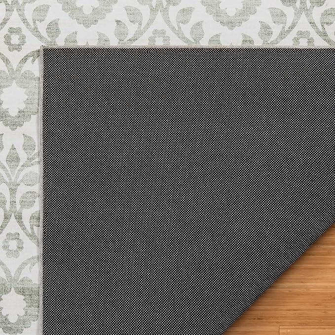 Gertmenian Indoor Boho Area Rug | Home Decor for Entryway, Bedroom, Living Room, Office, Kitchen | Non Slip, Soft, Printed Accent Rugs | Esme, Sage, 2x6 Runner, 24571